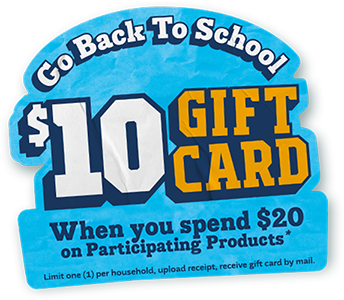 Go Back to School $10 gift card